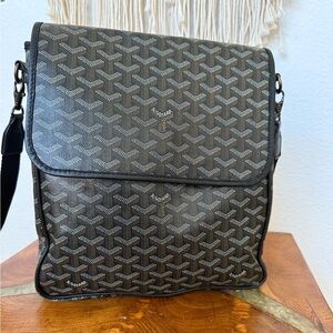 Black and Gray Messenger Bag